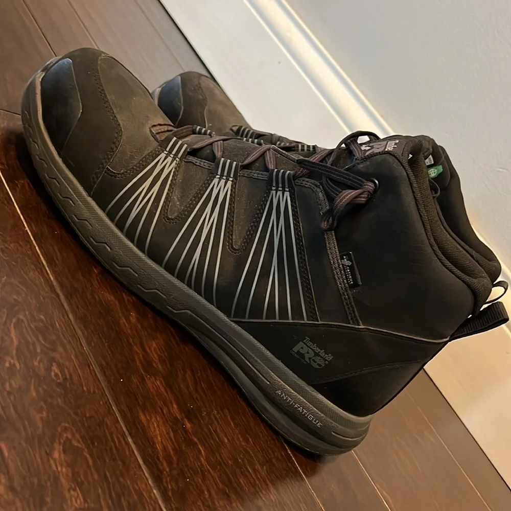 Timberland pro power train alloy steel toe slip resistant boots 13